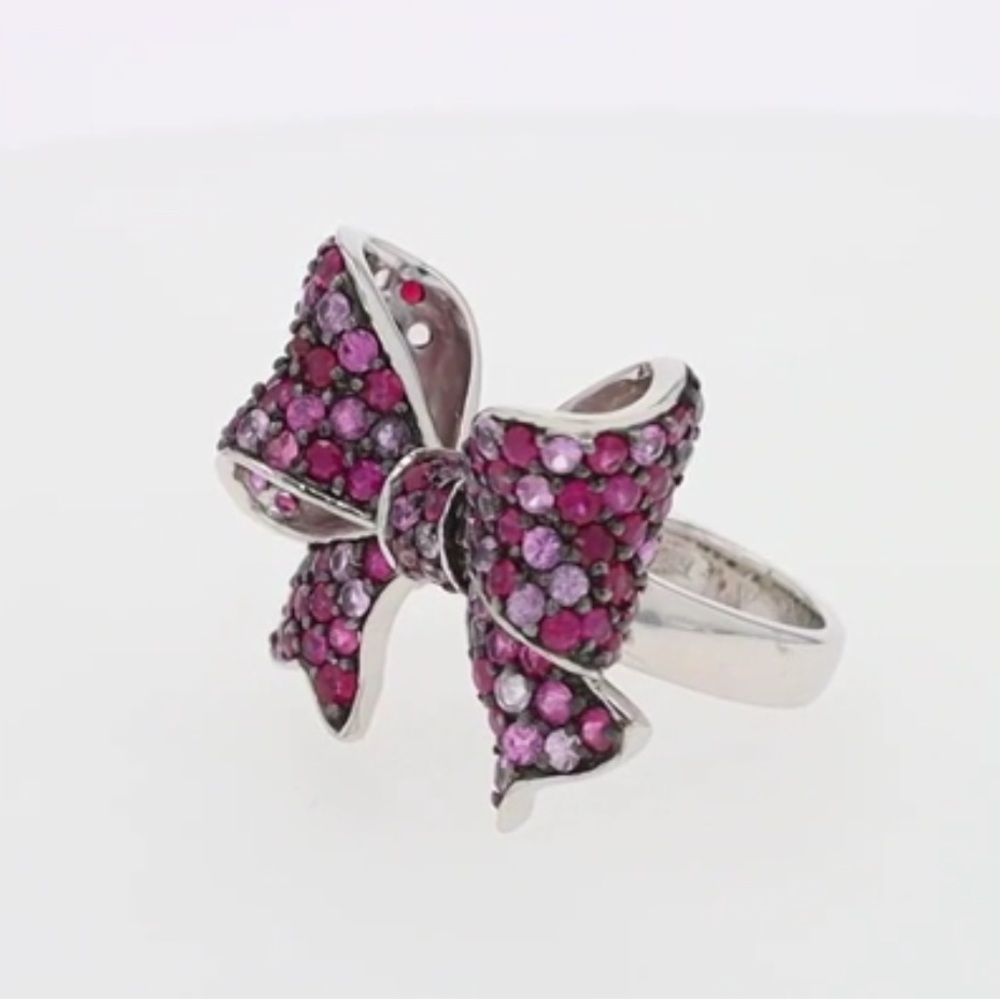 EFFY Pink Sapphire 3.91 tcw Bowtie NWT Ring 💖 - Picture 11 of 13